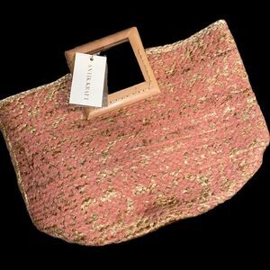 Antik Kraft Printed Straw Tote Bag!